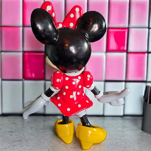 Vintage DISNEY MINNIE MOUSE Poseable Moveable 8" Iconic Dress - Picture 3 of 6